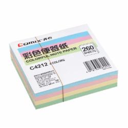 齐心 C4212 彩色便签纸94*87mm 配